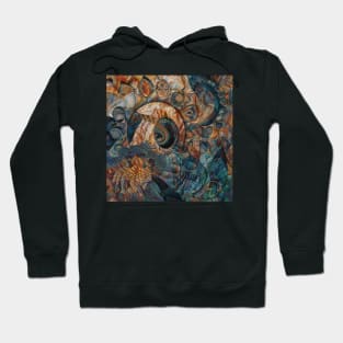 Interlocking Abstract Geometric Figures Dimensions Hoodie